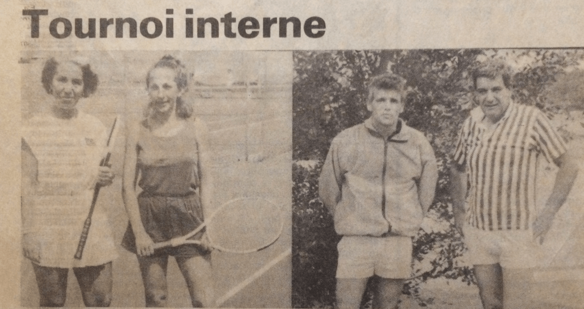 Tournoi interne 1986 - Tennis Club de Pierre Bénite